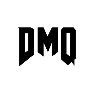 Teknoloji şirketi için DMQ mektup logosu tasarımı. DMQ logo tasarımı siyah ve beyaz renk kombinasyonu. DMQ logosu, DMQ vektörü, DMQ tasarımı, DMQ simgesi, DMQ alfabesi. DMQ tipografi logosu tasarımı