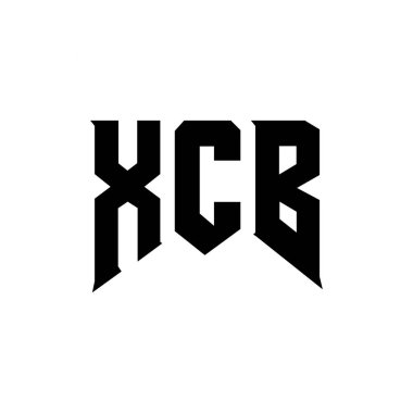 Teknoloji şirketi için XCB harf logosu tasarımı. XCB logo tasarımı siyah ve beyaz renk kombinasyonu. XCB logosu, XCB vektörü, XCB tasarımı, XCB simgesi, XCB alfabesi. XCB tipografi logosu tasarımı