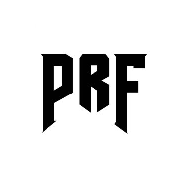 Teknoloji şirketi için PRF mektup logosu tasarımı. PRF logo tasarımı siyah ve beyaz renk kombinasyonu. PRF logosu, PRF vektörü, PRF tasarımı, PRF simgesi, PRF alfabesi. PRF tipografi logosu tasarımı