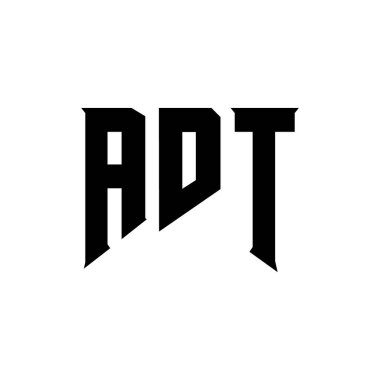 Teknoloji şirketi için ADT mektup logosu tasarımı. ADT logosu siyah ve beyaz renk kombinasyonu tasarladı. ADT logosu, ADT vektörü, ADT dizaynı, ADT simgesi, ADT alfabesi. ADT tipografi logosu tasarımı.