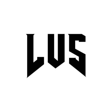 LUS letter logo design for technology company. LUS logo design black and white color combination. LUS logo, LUS vector, LUS design, LUS icon, LUS alphabet. LUS typography logo design clipart