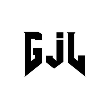 Teknoloji şirketi için GJL mektup logosu tasarımı. GJL logo tasarımı siyah ve beyaz renk kombinasyonu. GJL logosu, GJL vektörü, GJL tasarımı, GJL simgesi, GJL alfabesi. GJL tipografi logosu tasarımı