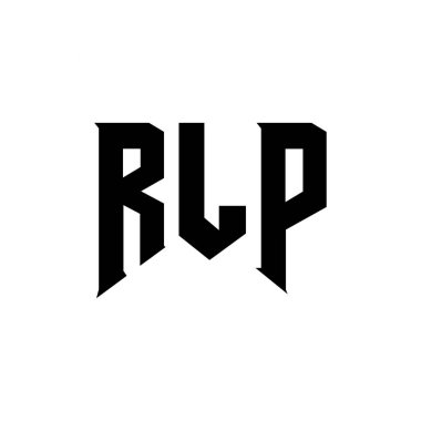 Teknoloji şirketi için RLP harf logosu tasarımı. RLP logo tasarımı siyah ve beyaz renk kombinasyonu. RLP logosu, RLP vektörü, RLP tasarımı, RLP simgesi, RLP alfabesi. RLP tipografi logosu tasarımı