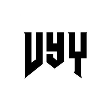 Teknoloji şirketi için VYY mektup logosu tasarımı. VYY logo tasarımı siyah ve beyaz renk kombinasyonu. VYY logosu, VYY vektörü, VYY tasarımı, VYY simgesi, VYY alfabesi. VYY tipografi logosu tasarımı
