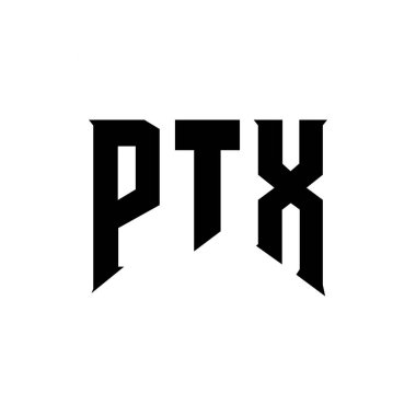 Teknoloji şirketi için PTX mektup logosu tasarımı. PTX logo tasarımı siyah ve beyaz renk kombinasyonu. PTX logosu, PTX vektörü, PTX tasarımı, PTX simgesi, PTX alfabesi. PTX tipografi logosu tasarımı