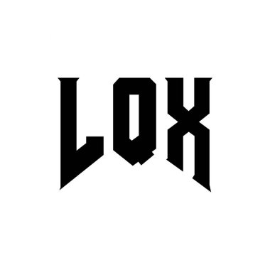 Teknoloji şirketi için LQX harf logosu tasarımı. LQX logo tasarımı siyah ve beyaz renk kombinasyonu. LQX logosu, LQX vektörü, LQX tasarımı, LQX simgesi, LQX alfabesi. LQX tipografi logosu tasarımı
