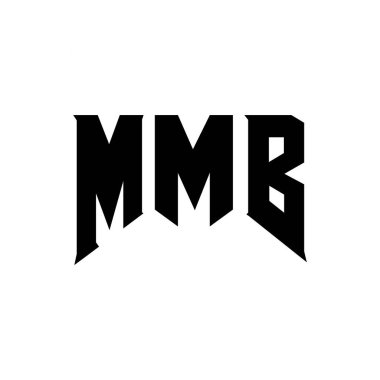 Teknoloji şirketi için MMB harf logosu tasarımı. MMB logo tasarımı siyah ve beyaz renk kombinasyonu. MMB logosu, MMB vektörü, MMB tasarımı, MMB simgesi, MMB alfabesi. MMB tipografi logosu tasarımı
