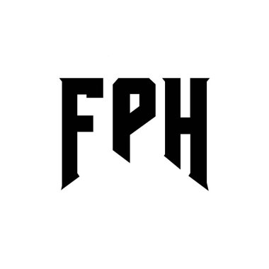 Teknoloji şirketi için FPH mektup logosu tasarımı. FPH logosu siyah ve beyaz renk kombinasyonu tasarladı. FPH logosu, FPH vektörü, FPH dizaynı, FPH simgesi, FPH alfabesi. FPH tipografi logosu tasarımı