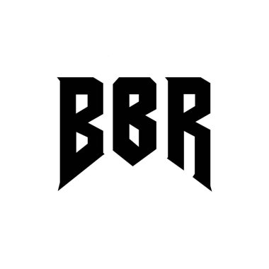 Teknoloji şirketi için BBR harf logosu tasarımı. BBR logo tasarımı siyah ve beyaz renk kombinasyonu. BBR logosu, BBR vektörü, BBR tasarımı, BBR simgesi, BBR alfabesi. BBR tipografi logosu tasarımı.