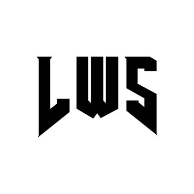 Teknoloji şirketi için LWS mektup logosu tasarımı. LWS logo tasarımı siyah ve beyaz renk kombinasyonu. LWS logosu, LWS vektörü, LWS tasarımı, LWS simgesi, LWS alfabesi. LWS tipografi logosu tasarımı