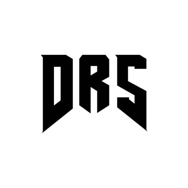 Teknoloji şirketi için DRS mektup logosu tasarımı. DRS logo tasarımı siyah ve beyaz renk kombinasyonu. DRS logosu, DRS vektörü, DRS tasarımı, DRS simgesi, DRS alfabesi. DRS tipografi logosu tasarımı