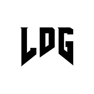 Teknoloji şirketi için LDG mektup logosu tasarımı. LDG logo tasarımı siyah ve beyaz renk kombinasyonu. LDG logosu, LDG vektörü, LDG tasarımı, LDG simgesi, LDG alfabesi. LDG tipografi logosu tasarımı
