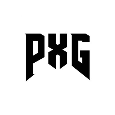 Teknoloji şirketi için PXG harf logosu tasarımı. PXG logo tasarımı siyah ve beyaz renk kombinasyonu. PXG logosu, PXG vektörü, PXG tasarımı, PXG simgesi, PXG alfabesi. PXG tipografi logosu tasarımı