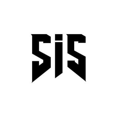 Teknoloji şirketi için SIS mektup logosu tasarımı. SIS logo tasarımı siyah ve beyaz renk kombinasyonu. SIS logosu, SIS vektörü, SIS tasarımı, SIS simgesi, SIS alfabesi. SIS tipografi logosu tasarımı
