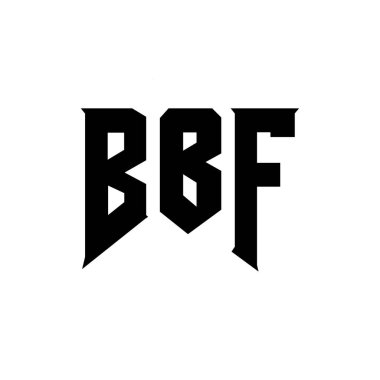 Teknoloji şirketi için BBF mektup logosu tasarımı. BBF logo tasarımı siyah ve beyaz renk kombinasyonu. BBF logosu, BBF vektörü, BBF tasarımı, BBF simgesi, BBF alfabesi. BBF tipografi logosu tasarımı.