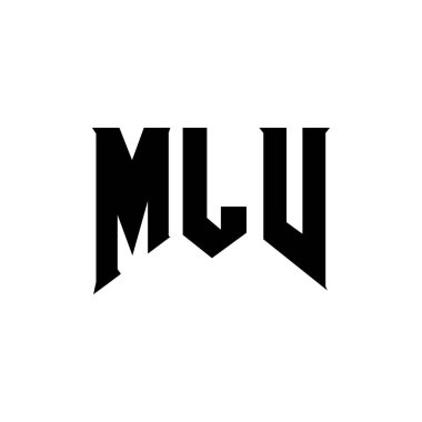 Teknoloji şirketi için MLV harf logosu tasarımı. MLV logo tasarımı siyah ve beyaz renk kombinasyonu. MLV logosu, MLV vektörü, MLV tasarımı, MLV simgesi, MLV alfabesi. MLV tipografi logosu tasarımı