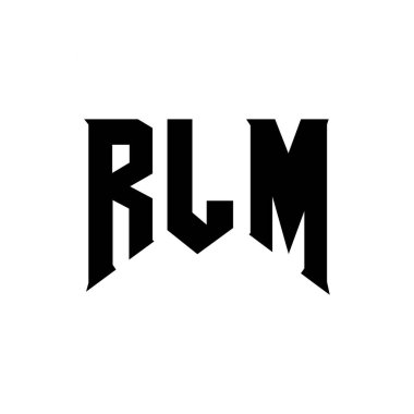 Teknoloji şirketi için RLM mektup logosu tasarımı. RLM logo tasarımı siyah ve beyaz renk kombinasyonu. RLM logosu, RLM vektörü, RLM tasarımı, RLM simgesi, RLM alfabesi. RLM tipografi logosu tasarımı