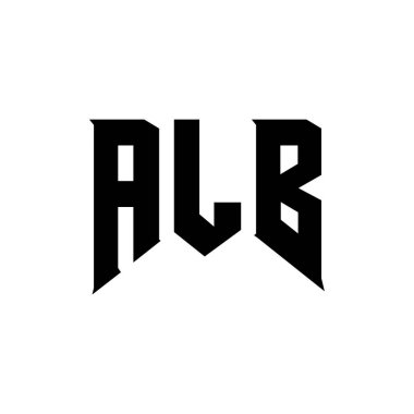 Teknoloji şirketi için ALB harf logosu tasarımı. ALB logo tasarımı siyah ve beyaz renk kombinasyonu. ALB logosu, ALB vektörü, ALB tasarımı, ALB simgesi, ALB alfabesi. ALB tipografi logosu tasarımı.
