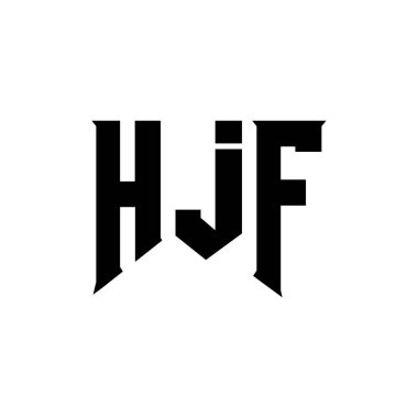 Teknoloji şirketi için HJF mektup logosu tasarımı. HJF logo tasarımı siyah ve beyaz renk kombinasyonu. HJF logosu, HJF vektörü, HJF tasarımı, HJF simgesi, HJF alfabesi. HJF tipografi logosu tasarımı