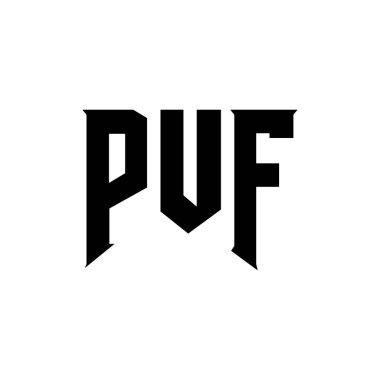 Teknoloji şirketi için PUF mektup logosu tasarımı. PUF logo tasarımı siyah ve beyaz renk kombinasyonu. PUF logosu, PUF vektörü, PUF tasarımı, PUF simgesi, PUF alfabesi. PUF tipografi logosu tasarımı