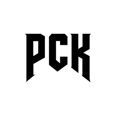 Teknoloji şirketi için PCK mektup logosu tasarımı. PCK logo tasarımı siyah ve beyaz renk kombinasyonu. PCK logosu, PCK vektörü, PCK tasarımı, PCK simgesi, PCK alfabesi. PCK tipografi logosu tasarımı