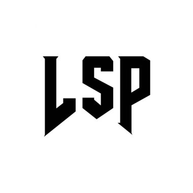Teknoloji şirketi için LSP harf logosu tasarımı. LSP logo tasarımı siyah ve beyaz renk kombinasyonu. LSP logosu, LSP vektörü, LSP tasarımı, LSP simgesi, LSP alfabesi. LSP tipografi logosu tasarımı
