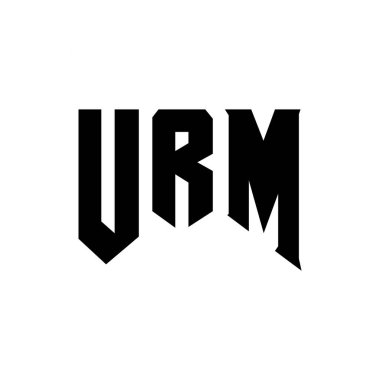Teknoloji şirketi için URM mektup logosu tasarımı. URM logo tasarımı siyah ve beyaz renk kombinasyonu. URM logosu, URM vektörü, URM tasarımı, URM simgesi, URM alfabesi. Adres tipografi logosu tasarımı