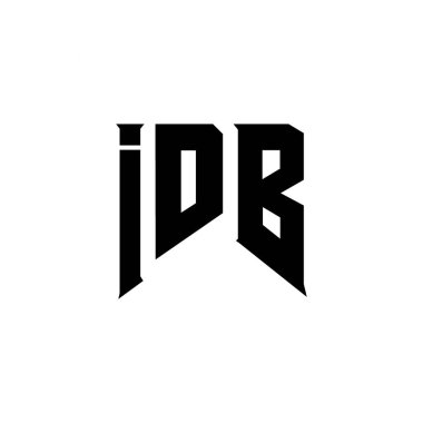 Teknoloji şirketi için IDB harf logosu tasarımı. IDB logosu siyah ve beyaz renk kombinasyonu tasarladı. IDB logosu, IDB vektörü, IDB tasarımı, IDB simgesi, IDB alfabesi. IDB tipografi logosu tasarımı