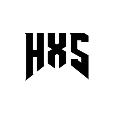 Teknoloji şirketi için HXS harf logosu tasarımı. HXS logo tasarımı siyah ve beyaz renk kombinasyonu. HXS logosu, HXS vektörü, HXS dizaynı, HXS simgesi, HXS alfabesi. HXS tipografi logosu tasarımı