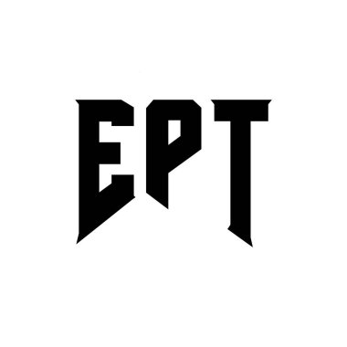 Teknoloji şirketi için EPT mektup logosu tasarımı. EPT logosu siyah ve beyaz renk kombinasyonu tasarladı. EPT logosu, EPT vektörü, EPT tasarımı, EPT simgesi, EPT alfabesi. EPT tipografi logosu tasarımı