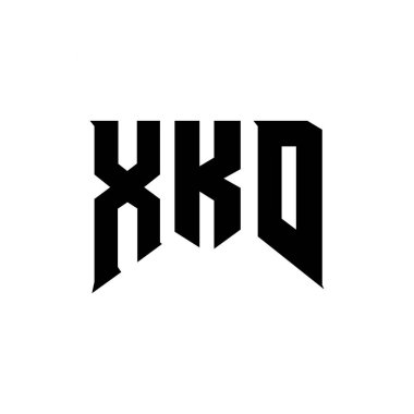 Teknoloji şirketi için XKD harf logosu tasarımı. XKD logo tasarımı siyah ve beyaz renk kombinasyonu. XKD logosu, XKD vektörü, XKD tasarımı, XKD simgesi, XKD alfabesi. XKD tipografi logosu tasarımı