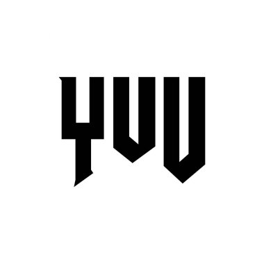 Teknoloji şirketi için senin mektup logo tasarımın. Logo tasarımın siyah beyaz kombinasyon. Logon, UUU vektörün, UU dizaynın, YUU simgen, senin alfaben. YUU tipografi logosu tasarımı