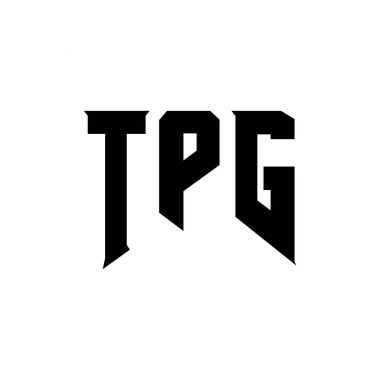 Teknoloji şirketi için TPG mektup logosu tasarımı. TPG logo tasarımı siyah ve beyaz renk kombinasyonu. TPG logosu, TPG vektörü, TPG tasarımı, TPG simgesi, TPG alfabesi. TPG tipografi logo tasarımı