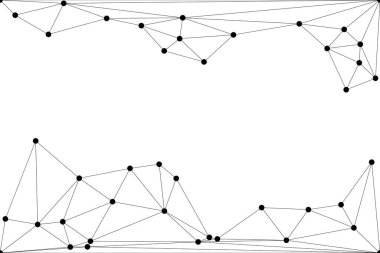 Bağlı Noktalar ve Çizgiler Çokgen Teknoloji Yapısı ile Soyut Geometrik Ağ Ağı Ağı Arkaplanı