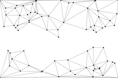 Bağlı Noktalar ve Çizgiler Çokgen Teknoloji Yapısı ile Soyut Geometrik Ağ Ağı Ağı Arkaplanı