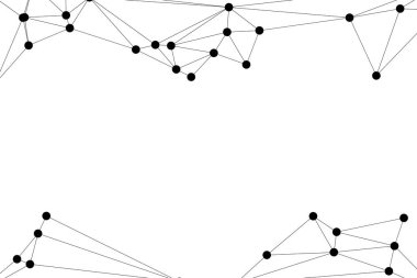Bağlı Noktalar ve Çizgiler Çokgen Teknoloji Yapısı ile Soyut Geometrik Ağ Ağı Ağı Arkaplanı