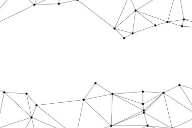 Bağlı Noktalar ve Çizgiler Çokgen Teknoloji Yapısı ile Soyut Geometrik Ağ Ağı Ağı Arkaplanı