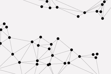 Bağlı Noktalar ve Çizgiler Çokgen Teknoloji Yapısı ile Soyut Geometrik Ağ Ağı Ağı Arkaplanı
