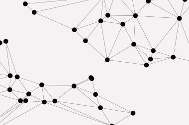 Bağlı Noktalar ve Çizgiler Çokgen Teknoloji Yapısı ile Soyut Geometrik Ağ Ağı Ağı Arkaplanı