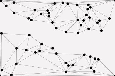 Bağlı Noktalar ve Çizgiler Çokgen Teknoloji Yapısı ile Soyut Geometrik Ağ Ağı Ağı Arkaplanı