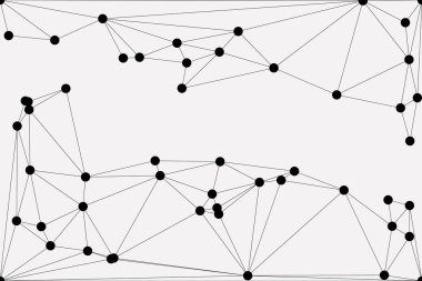 Bağlı Noktalar ve Çizgiler Çokgen Teknoloji Yapısı ile Soyut Geometrik Ağ Ağı Ağı Arkaplanı