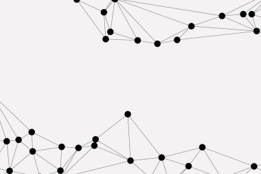 Bağlı Noktalar ve Çizgiler Çokgen Teknoloji Yapısı ile Soyut Geometrik Ağ Ağı Ağı Arkaplanı