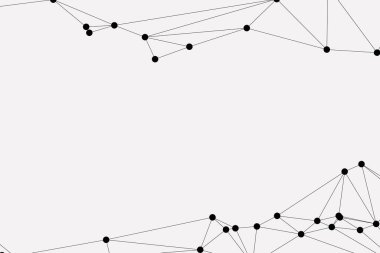 Bağlı Noktalar ve Çizgiler Çokgen Teknoloji Yapısı ile Soyut Geometrik Ağ Ağı Ağı Arkaplanı