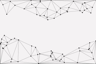 Bağlı Noktalar ve Çizgiler Çokgen Teknoloji Yapısı ile Soyut Geometrik Ağ Ağı Ağı Arkaplanı