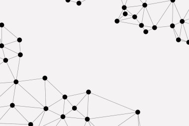 Bağlı Noktalar ve Çizgiler Çokgen Teknoloji Yapısı ile Soyut Geometrik Ağ Ağı Ağı Arkaplanı