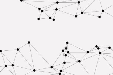 Bağlı Noktalar ve Çizgiler Çokgen Teknoloji Yapısı ile Soyut Geometrik Ağ Ağı Ağı Arkaplanı