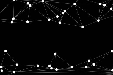 Bağlı Noktalar ve Çizgiler Çokgen Teknoloji Yapısı ile Soyut Geometrik Ağ Ağı Ağı Arkaplanı