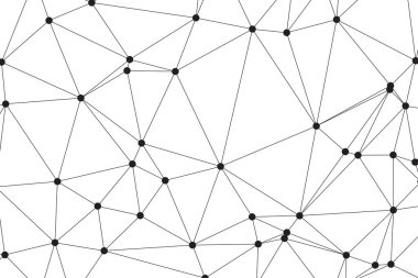 Bağlı Noktalar ve Çizgiler Çokgen Teknoloji Yapısı ile Soyut Geometrik Ağ Ağı Ağı Arkaplanı