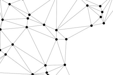 Bağlı Noktalar ve Çizgiler Çokgen Teknoloji Yapısı ile Soyut Geometrik Ağ Ağı Ağı Arkaplanı