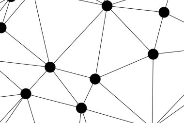 Bağlı Noktalar ve Çizgiler Çokgen Teknoloji Yapısı ile Soyut Geometrik Ağ Ağı Ağı Arkaplanı